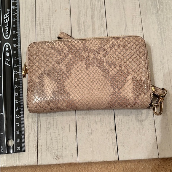 Michael Kors Brown Snakeskin Wristlet Clutch - Picture 2 of 9